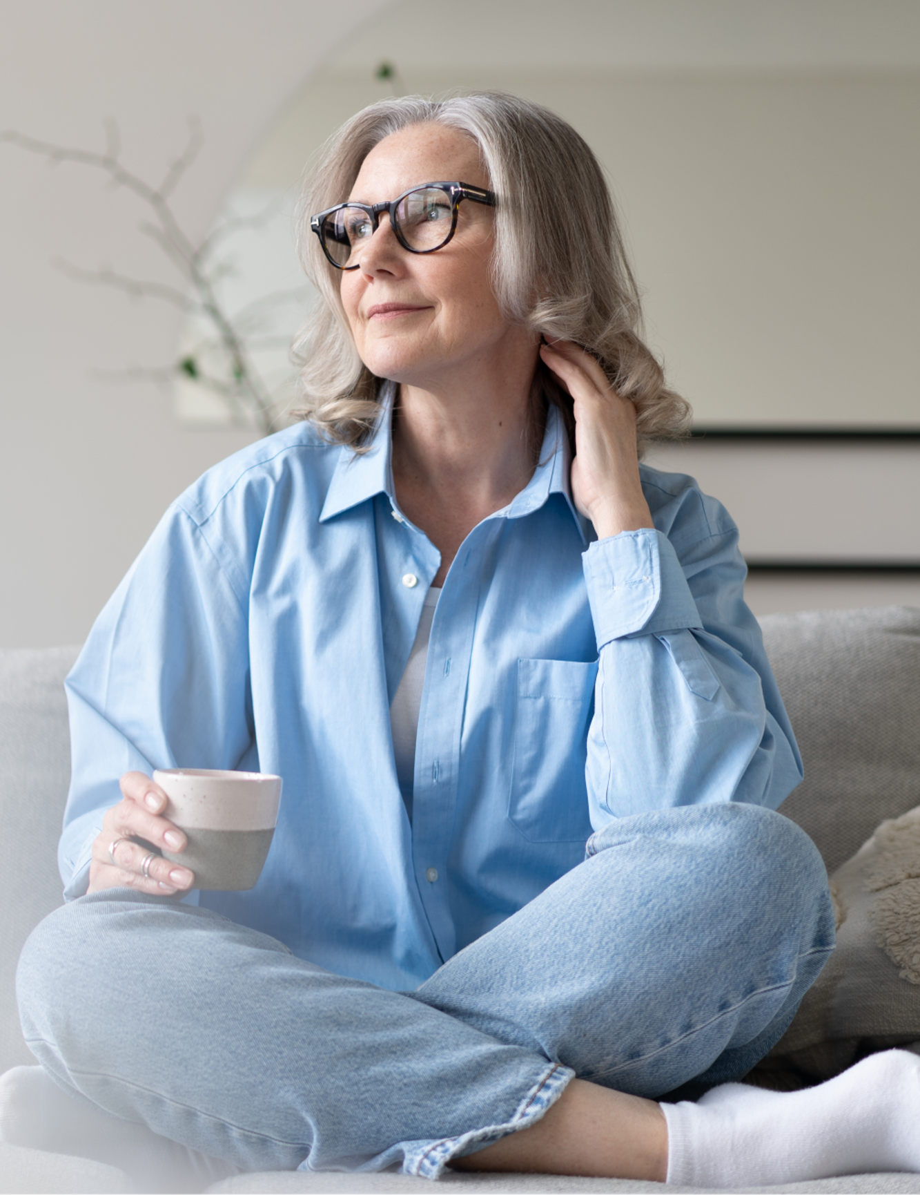 Woman In Blue Shirt